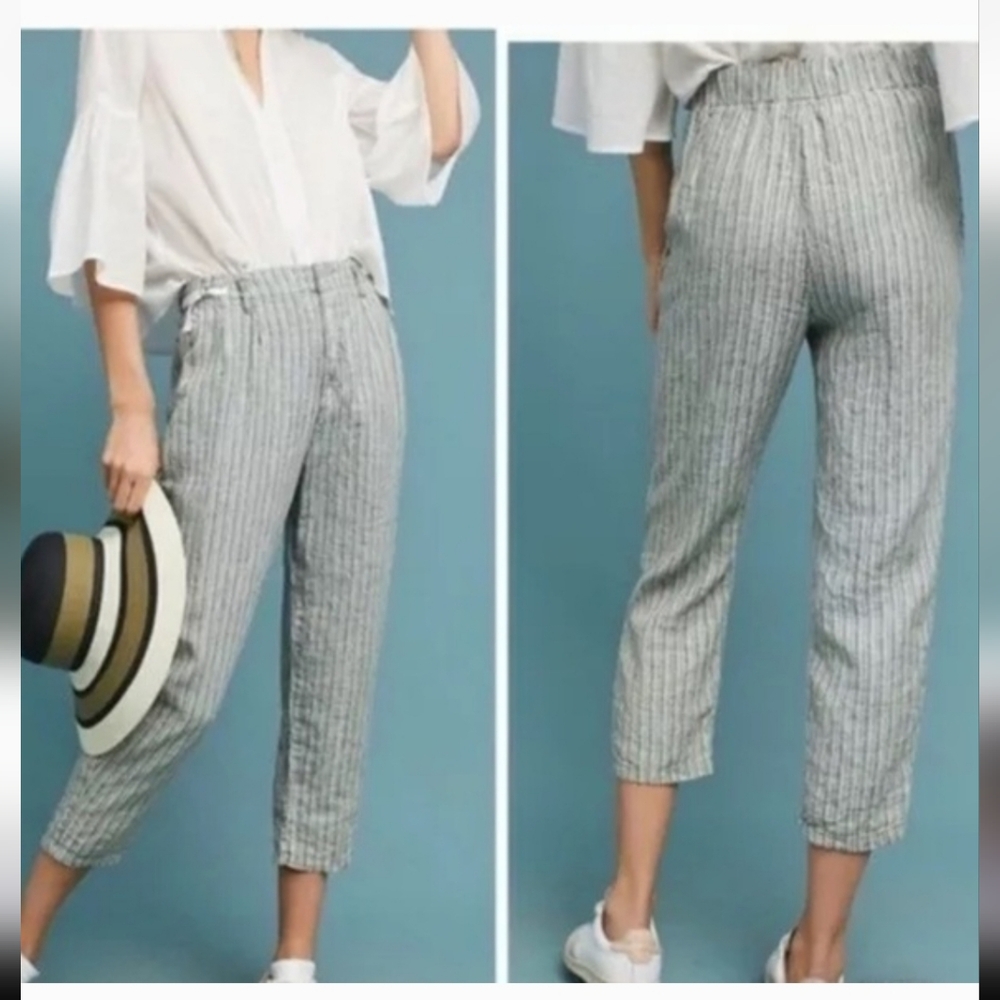 🌿Anthropologie  Striped Cropped Pants